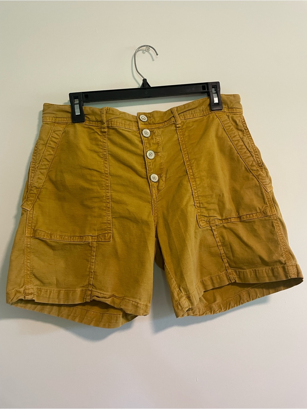 Anthropologie  Pilcro "The Wanderer" Utility Shorts Mustard Yellow Women’s 30